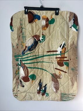 Vintage Mallard Duck Quilted Pillow Shams Pair 🟩